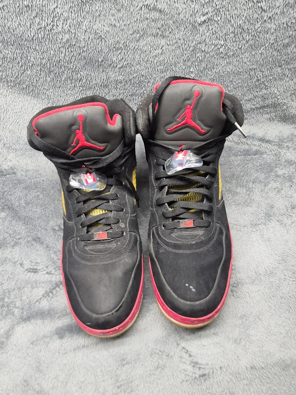 ​Nike Air Jordan Fusion 5 AJF 5 Bred Varsity Red Black 318608-062 Men's 14